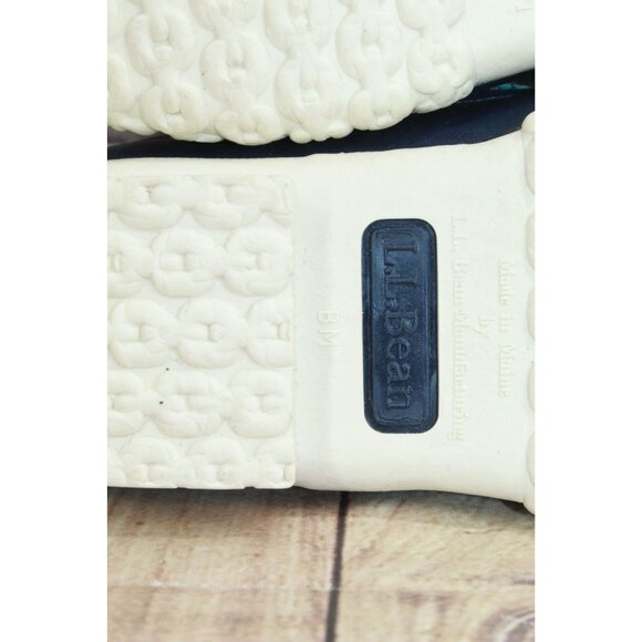 LL Bean Women's Blue Rubber Unlined Moccasin Low Ankle Duck Boots Size 6 M - Picture 10 of 10